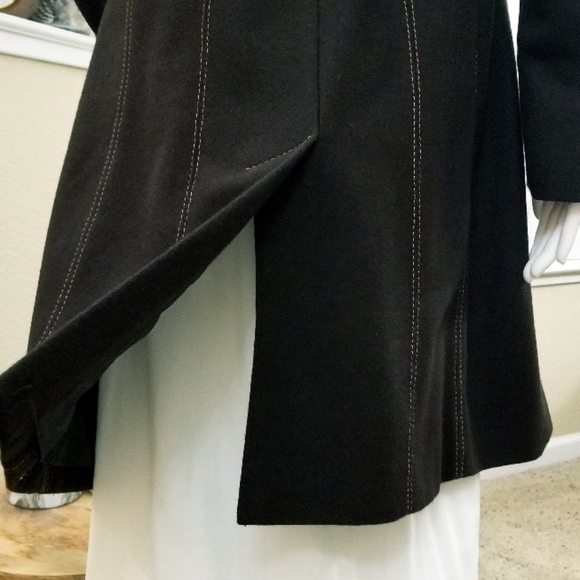 Heavy Wool Blend Belted Winter Coat - Picture 9 of 16